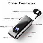 K55 Einziehbares Kabel BT5.2 Smart In-Ear Einzelner Sport-Ohrhörer