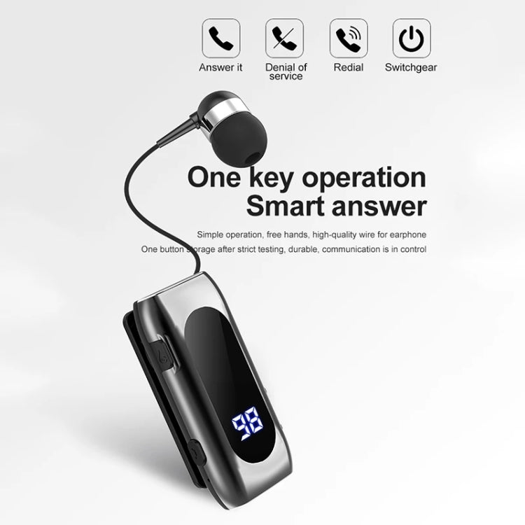 K55 Einziehbares Kabel BT5.2 Smart In-Ear Einzelner Sport-Ohrhörer