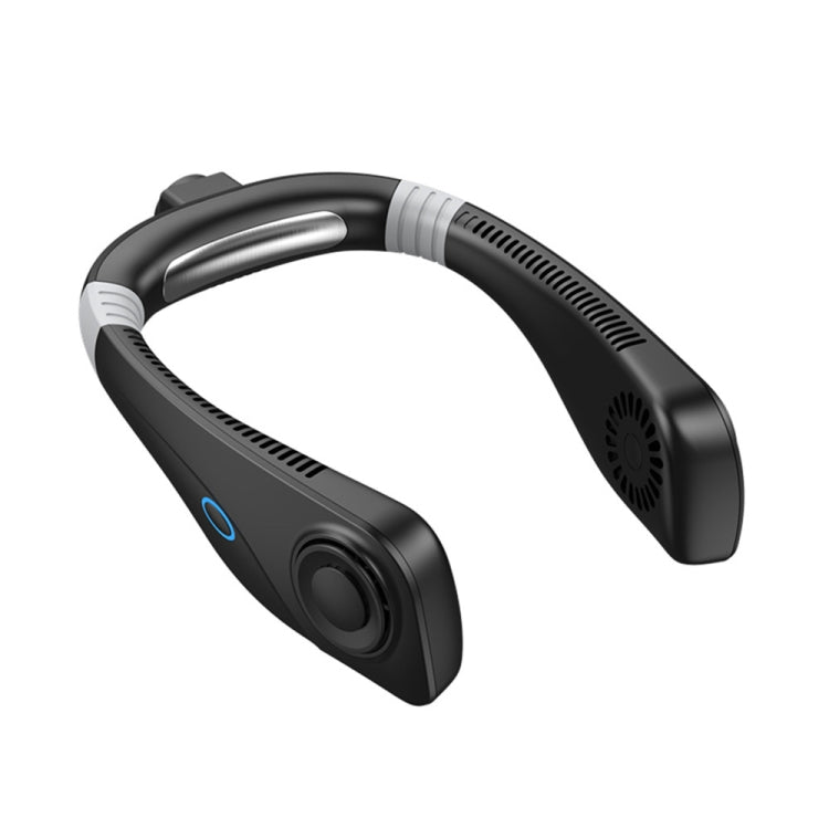 Aromatherapie blattloser Kühlender hängender Nackenventilator Mini USB tragbarer Ventilator, schwarz, weiß