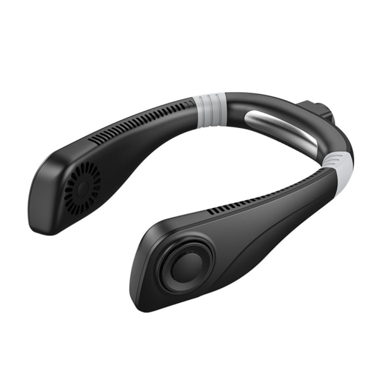 Aromatherapie blattloser Kühlender hängender Nackenventilator Mini USB tragbarer Ventilator, schwarz, weiß