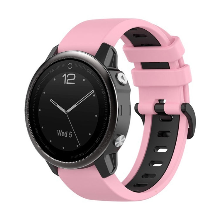 22mm Silicone Sports Two-Color Watch Band, For Garmin Fenix 5S, For Garmin Fenix 5S Plus