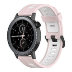 20mm Vertical Pattern Two-Color Silicone Watch Band, For Samsung Galaxy watch 42mm, For Samsung Gear Sport, For Samsung Gear S2 Classic