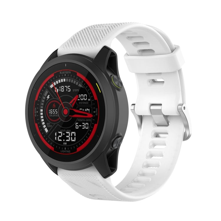 22mm Twill Solid Color Silicone Watch Band, For Garmin Forerunner 745