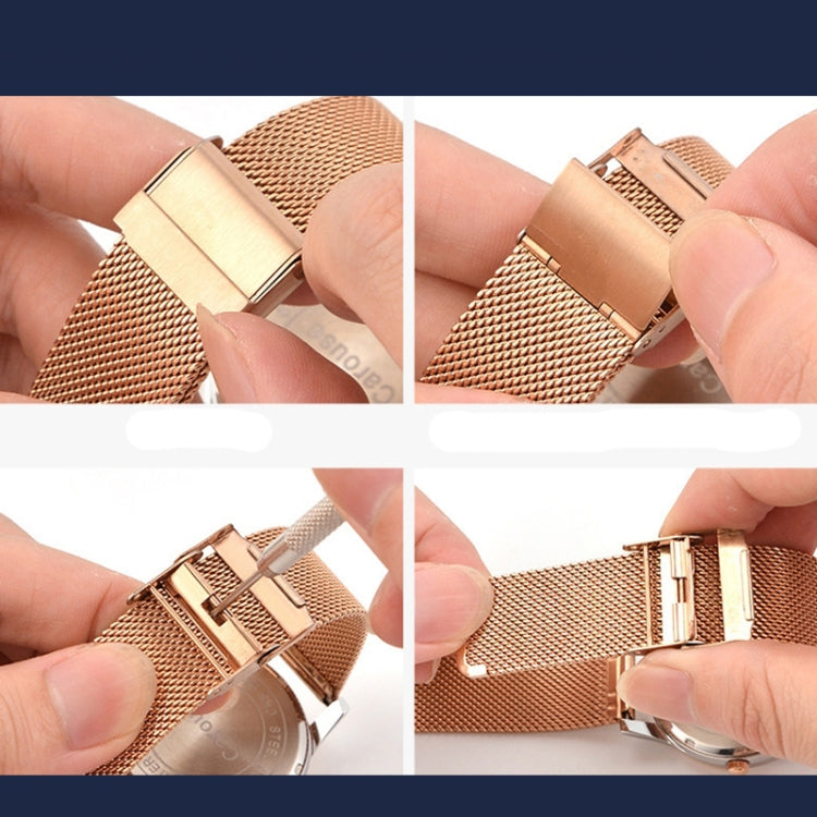 Milan Steel Mesh Double Buckle Watch Band, For Huawei Watch GT 3 Pro 46mm 22mm, For Huawei Watch GT 3 Pro 43mm 20mm