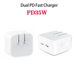 PD 35W Dual-USB-C- / Type-C-Ports-Ladegerät für iPhone- / iPad-Serien, US-Stecker