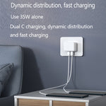PD 35W Dual-USB-C- / Type-C-Ports-Ladegerät für iPhone- / iPad-Serien, US-Stecker