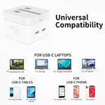 PD 35W Dual-USB-C- / Typ-C-Anschlussladegerät für iPhone / iPad Serie, UK Stecker