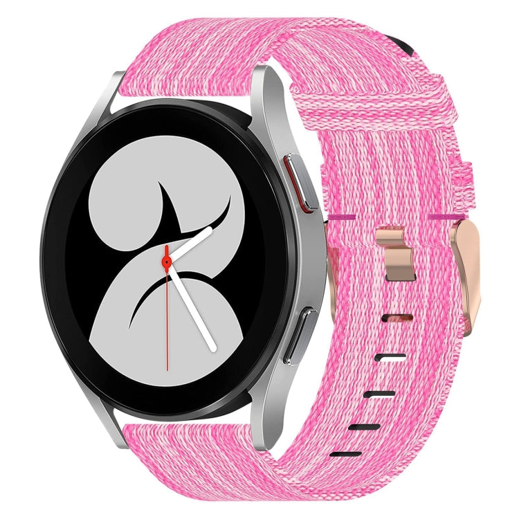 20mm Nylon-Gewebe-Armband, für Samsung Galaxy Watch 4 40mm, für Samsung Galaxy Watch 4 44mm, für Samsung Galaxy Watch 4 Classic 42mm, für Samsung Galaxy Watch 4 Classic 46mm, für Samsung Galaxy Watch 3 41mm, für Samsung Galaxy Watch Active 2 40mm