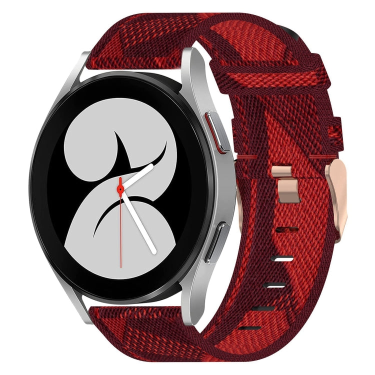 20mm Nylon-Gewebe-Armband, für Samsung Galaxy Watch 4 40mm, für Samsung Galaxy Watch 4 44mm, für Samsung Galaxy Watch 4 Classic 42mm, für Samsung Galaxy Watch 4 Classic 46mm, für Samsung Galaxy Watch 3 41mm, für Samsung Galaxy Watch Active 2 40mm