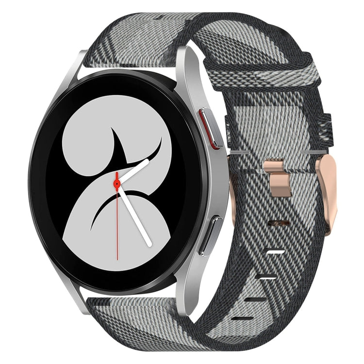 20mm Nylon-Gewebe-Armband, für Samsung Galaxy Watch 4 40mm, für Samsung Galaxy Watch 4 44mm, für Samsung Galaxy Watch 4 Classic 42mm, für Samsung Galaxy Watch 4 Classic 46mm, für Samsung Galaxy Watch 3 41mm, für Samsung Galaxy Watch Active 2 40mm