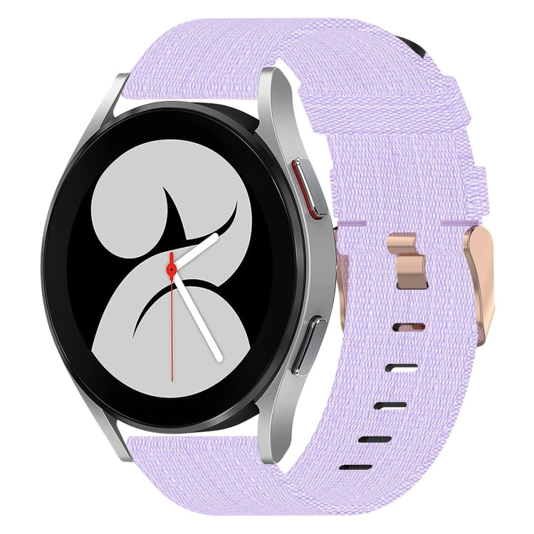 20mm Nylon-Gewebe-Armband, für Samsung Galaxy Watch 4 40mm, für Samsung Galaxy Watch 4 44mm, für Samsung Galaxy Watch 4 Classic 42mm, für Samsung Galaxy Watch 4 Classic 46mm, für Samsung Galaxy Watch 3 41mm, für Samsung Galaxy Watch Active 2 40mm
