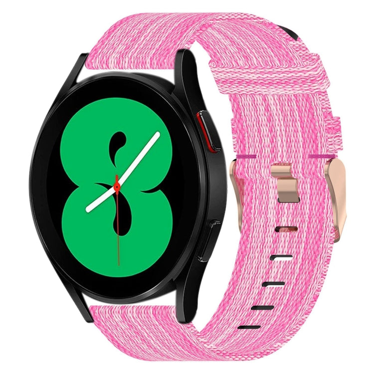 20mm Nylon-Gewebe-Armband, für Samsung Galaxy Watch 4 40mm, für Samsung Galaxy Watch 4 44mm, für Samsung Galaxy Watch 4 Classic 42mm, für Samsung Galaxy Watch 4 Classic 46mm, für Samsung Galaxy Watch 3 41mm, für Samsung Galaxy Watch Active 2 40mm