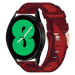 20mm Nylon-Gewebe-Armband, für Samsung Galaxy Watch 4 40mm, für Samsung Galaxy Watch 4 44mm, für Samsung Galaxy Watch 4 Classic 42mm, für Samsung Galaxy Watch 4 Classic 46mm, für Samsung Galaxy Watch 3 41mm, für Samsung Galaxy Watch Active 2 40mm