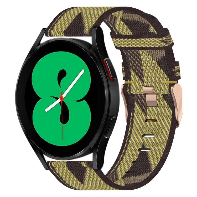 20mm Nylon-Gewebe-Armband, für Samsung Galaxy Watch 4 40mm, für Samsung Galaxy Watch 4 44mm, für Samsung Galaxy Watch 4 Classic 42mm, für Samsung Galaxy Watch 4 Classic 46mm, für Samsung Galaxy Watch 3 41mm, für Samsung Galaxy Watch Active 2 40mm