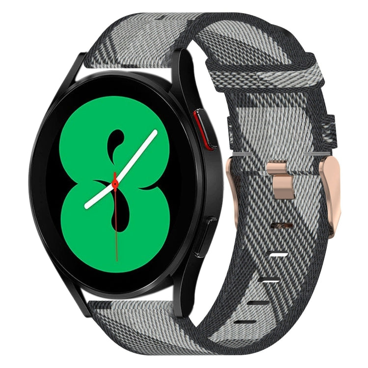 20mm Nylon-Gewebe-Armband, für Samsung Galaxy Watch 4 40mm, für Samsung Galaxy Watch 4 44mm, für Samsung Galaxy Watch 4 Classic 42mm, für Samsung Galaxy Watch 4 Classic 46mm, für Samsung Galaxy Watch 3 41mm, für Samsung Galaxy Watch Active 2 40mm