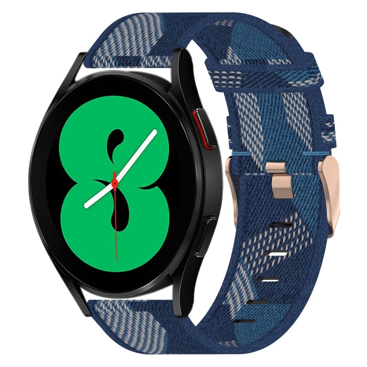 20mm Nylon-Gewebe-Armband, für Samsung Galaxy Watch 4 40mm, für Samsung Galaxy Watch 4 44mm, für Samsung Galaxy Watch 4 Classic 42mm, für Samsung Galaxy Watch 4 Classic 46mm, für Samsung Galaxy Watch 3 41mm, für Samsung Galaxy Watch Active 2 40mm