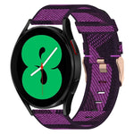 20mm Nylon-Gewebe-Armband, für Samsung Galaxy Watch 4 40mm, für Samsung Galaxy Watch 4 44mm, für Samsung Galaxy Watch 4 Classic 42mm, für Samsung Galaxy Watch 4 Classic 46mm, für Samsung Galaxy Watch 3 41mm, für Samsung Galaxy Watch Active 2 40mm