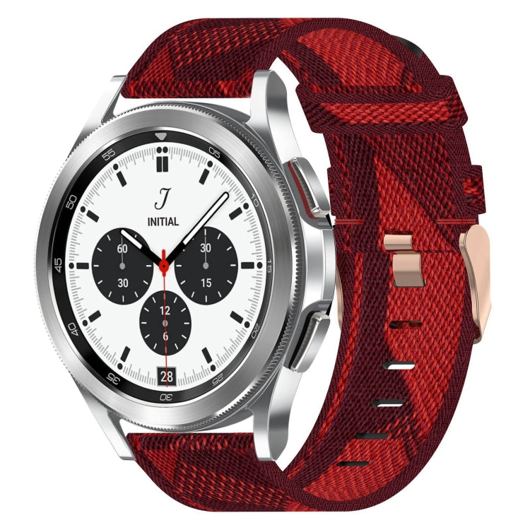 20mm Nylon-Gewebe-Armband, für Samsung Galaxy Watch 4 40mm, für Samsung Galaxy Watch 4 44mm, für Samsung Galaxy Watch 4 Classic 42mm, für Samsung Galaxy Watch 4 Classic 46mm, für Samsung Galaxy Watch 3 41mm, für Samsung Galaxy Watch Active 2 40mm