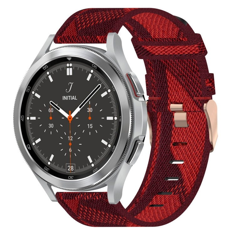 20mm Nylon-Gewebe-Armband, für Samsung Galaxy Watch 4 40mm, für Samsung Galaxy Watch 4 44mm, für Samsung Galaxy Watch 4 Classic 42mm, für Samsung Galaxy Watch 4 Classic 46mm, für Samsung Galaxy Watch 3 41mm, für Samsung Galaxy Watch Active 2 40mm