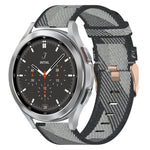 20mm Nylon-Gewebe-Armband, für Samsung Galaxy Watch 4 40mm, für Samsung Galaxy Watch 4 44mm, für Samsung Galaxy Watch 4 Classic 42mm, für Samsung Galaxy Watch 4 Classic 46mm, für Samsung Galaxy Watch 3 41mm, für Samsung Galaxy Watch Active 2 40mm