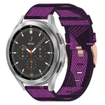 20mm Nylon-Gewebe-Armband, für Samsung Galaxy Watch 4 40mm, für Samsung Galaxy Watch 4 44mm, für Samsung Galaxy Watch 4 Classic 42mm, für Samsung Galaxy Watch 4 Classic 46mm, für Samsung Galaxy Watch 3 41mm, für Samsung Galaxy Watch Active 2 40mm