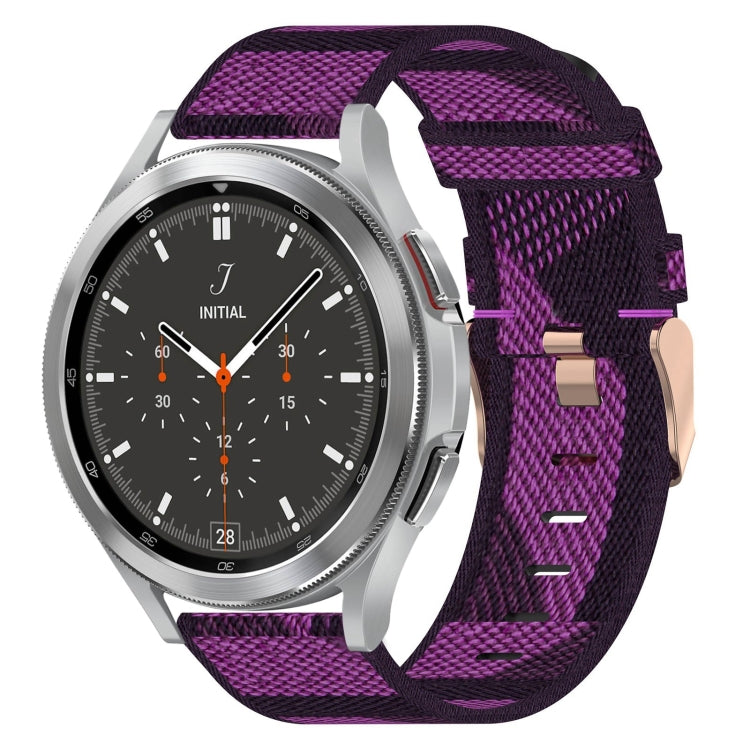 20mm Nylon-Gewebe-Armband, für Samsung Galaxy Watch 4 40mm, für Samsung Galaxy Watch 4 44mm, für Samsung Galaxy Watch 4 Classic 42mm, für Samsung Galaxy Watch 4 Classic 46mm, für Samsung Galaxy Watch 3 41mm, für Samsung Galaxy Watch Active 2 40mm