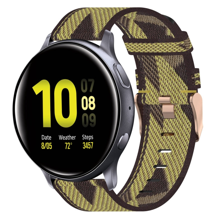 20mm Nylon-Gewebe-Armband, für Samsung Galaxy Watch 4 40mm, für Samsung Galaxy Watch 4 44mm, für Samsung Galaxy Watch 4 Classic 42mm, für Samsung Galaxy Watch 4 Classic 46mm, für Samsung Galaxy Watch 3 41mm, für Samsung Galaxy Watch Active 2 40mm