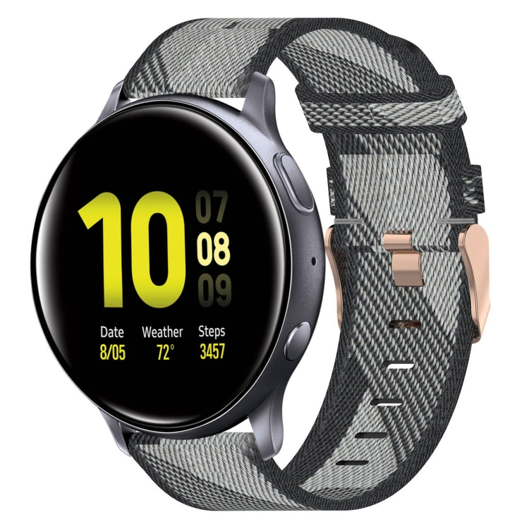 20mm Nylon-Gewebe-Armband, für Samsung Galaxy Watch 4 40mm, für Samsung Galaxy Watch 4 44mm, für Samsung Galaxy Watch 4 Classic 42mm, für Samsung Galaxy Watch 4 Classic 46mm, für Samsung Galaxy Watch 3 41mm, für Samsung Galaxy Watch Active 2 40mm