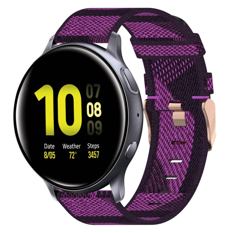 20mm Nylon-Gewebe-Armband, für Samsung Galaxy Watch 4 40mm, für Samsung Galaxy Watch 4 44mm, für Samsung Galaxy Watch 4 Classic 42mm, für Samsung Galaxy Watch 4 Classic 46mm, für Samsung Galaxy Watch 3 41mm, für Samsung Galaxy Watch Active 2 40mm