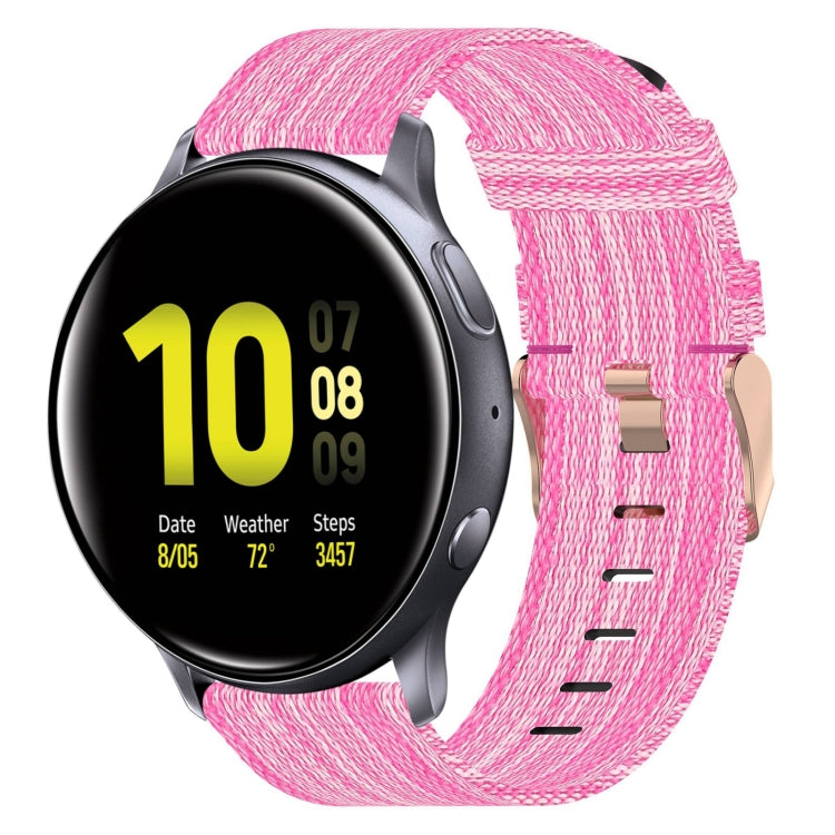 20 mm Nylon Gewebtes Uhrenarmband, für Samsung Galaxy Watch Active 2 44mm, für Samsung Galaxy Watch Active 40mm, für Samsung Galaxy Watch 42mm, für Samsung Gear Sport, für Samsung Gear S2 Classic