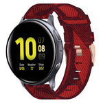 20 mm Nylon Gewebtes Uhrenarmband, für Samsung Galaxy Watch Active 2 44mm, für Samsung Galaxy Watch Active 40mm, für Samsung Galaxy Watch 42mm, für Samsung Gear Sport, für Samsung Gear S2 Classic
