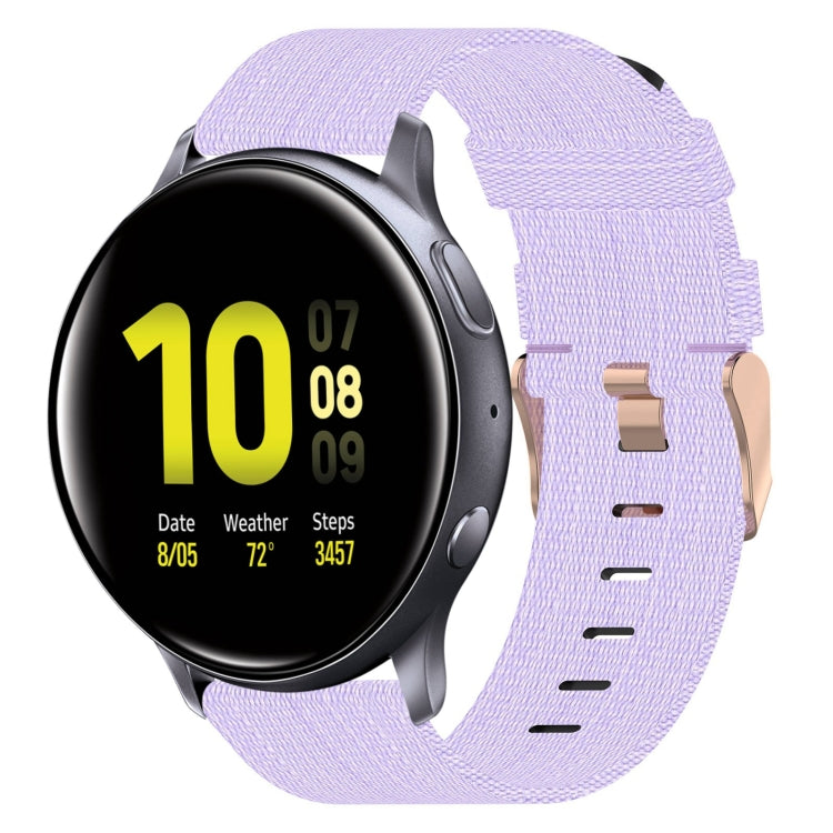 20 mm Nylon Gewebtes Uhrenarmband, für Samsung Galaxy Watch Active 2 44mm, für Samsung Galaxy Watch Active 40mm, für Samsung Galaxy Watch 42mm, für Samsung Gear Sport, für Samsung Gear S2 Classic