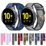 20 mm Nylon Gewebtes Uhrenarmband, für Samsung Galaxy Watch Active 2 44mm, für Samsung Galaxy Watch Active 40mm, für Samsung Galaxy Watch 42mm, für Samsung Gear Sport, für Samsung Gear S2 Classic