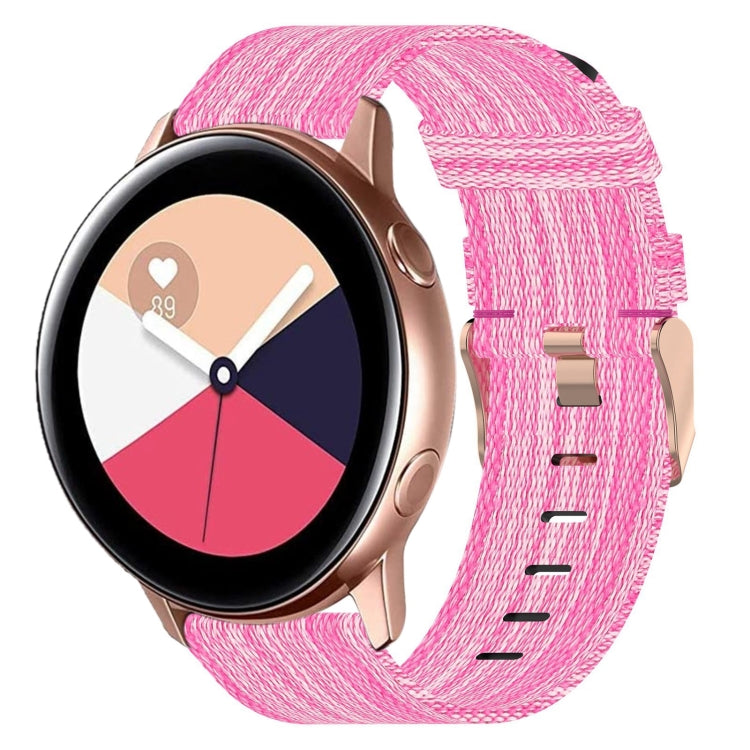 20 mm Nylon Gewebtes Uhrenarmband, für Samsung Galaxy Watch Active 2 44mm, für Samsung Galaxy Watch Active 40mm, für Samsung Galaxy Watch 42mm, für Samsung Gear Sport, für Samsung Gear S2 Classic
