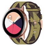 20 mm Nylon Gewebtes Uhrenarmband, für Samsung Galaxy Watch Active 2 44mm, für Samsung Galaxy Watch Active 40mm, für Samsung Galaxy Watch 42mm, für Samsung Gear Sport, für Samsung Gear S2 Classic