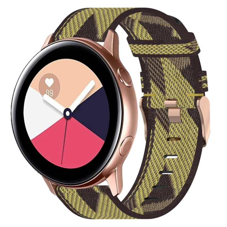 20 mm Nylon Gewebtes Uhrenarmband, für Samsung Galaxy Watch Active 2 44mm, für Samsung Galaxy Watch Active 40mm, für Samsung Galaxy Watch 42mm, für Samsung Gear Sport, für Samsung Gear S2 Classic
