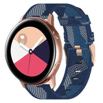 20 mm Nylon Gewebtes Uhrenarmband, für Samsung Galaxy Watch Active 2 44mm, für Samsung Galaxy Watch Active 40mm, für Samsung Galaxy Watch 42mm, für Samsung Gear Sport, für Samsung Gear S2 Classic