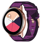20 mm Nylon Gewebtes Uhrenarmband, für Samsung Galaxy Watch Active 2 44mm, für Samsung Galaxy Watch Active 40mm, für Samsung Galaxy Watch 42mm, für Samsung Gear Sport, für Samsung Gear S2 Classic
