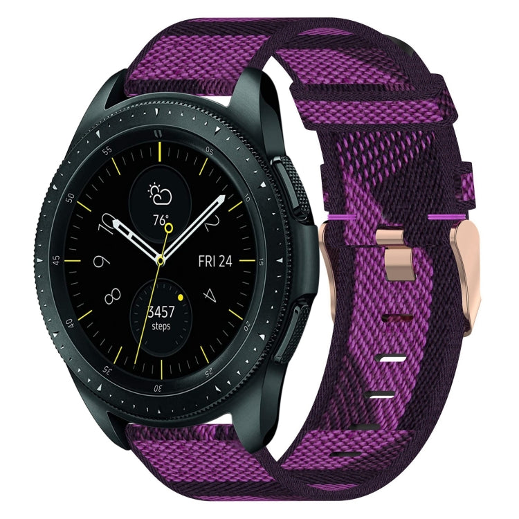 20 mm Nylon Gewebtes Uhrenarmband, für Samsung Galaxy Watch Active 2 44mm, für Samsung Galaxy Watch Active 40mm, für Samsung Galaxy Watch 42mm, für Samsung Gear Sport, für Samsung Gear S2 Classic