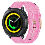 20 mm Nylon Gewebtes Uhrenarmband, für Samsung Galaxy Watch Active 2 44mm, für Samsung Galaxy Watch Active 40mm, für Samsung Galaxy Watch 42mm, für Samsung Gear Sport, für Samsung Gear S2 Classic