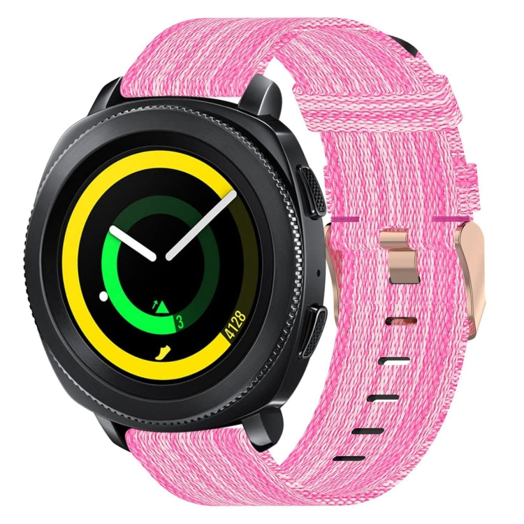 20 mm Nylon Gewebtes Uhrenarmband, für Samsung Galaxy Watch Active 2 44mm, für Samsung Galaxy Watch Active 40mm, für Samsung Galaxy Watch 42mm, für Samsung Gear Sport, für Samsung Gear S2 Classic
