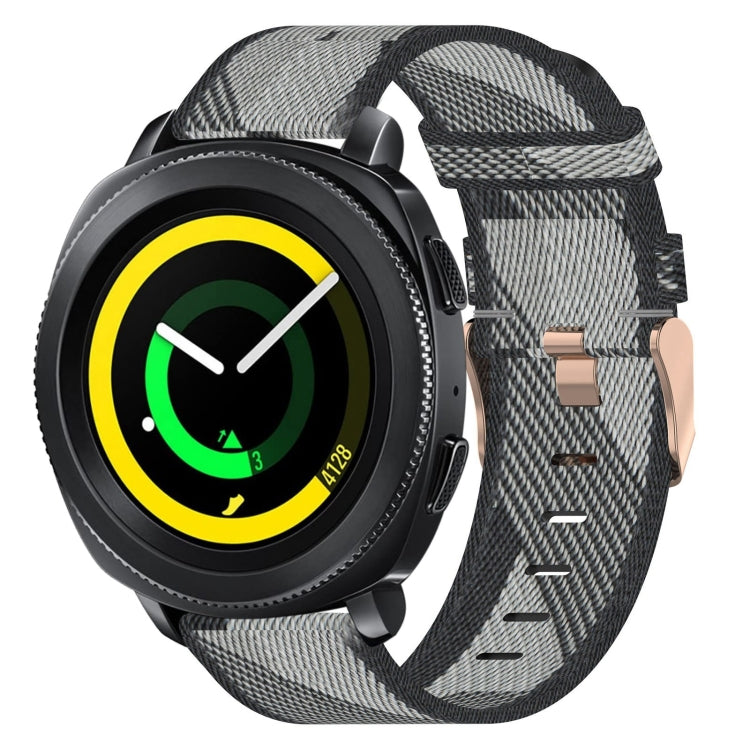 20 mm Nylon Gewebtes Uhrenarmband, für Samsung Galaxy Watch Active 2 44mm, für Samsung Galaxy Watch Active 40mm, für Samsung Galaxy Watch 42mm, für Samsung Gear Sport, für Samsung Gear S2 Classic