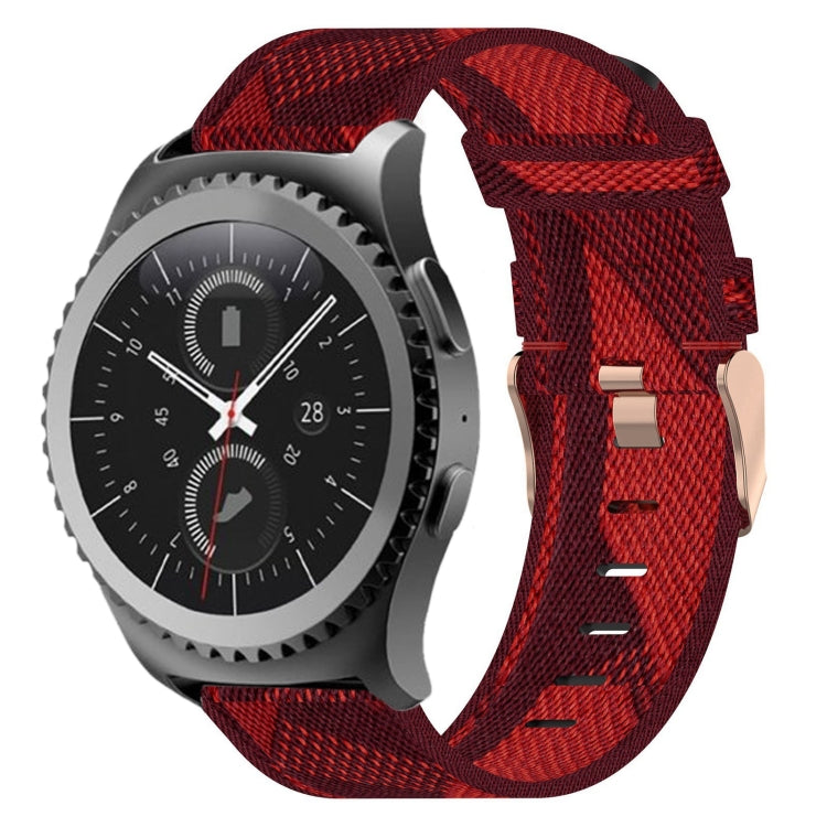 20 mm Nylon Gewebtes Uhrenarmband, für Samsung Galaxy Watch Active 2 44mm, für Samsung Galaxy Watch Active 40mm, für Samsung Galaxy Watch 42mm, für Samsung Gear Sport, für Samsung Gear S2 Classic