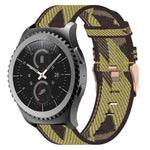 20 mm Nylon Gewebtes Uhrenarmband, für Samsung Galaxy Watch Active 2 44mm, für Samsung Galaxy Watch Active 40mm, für Samsung Galaxy Watch 42mm, für Samsung Gear Sport, für Samsung Gear S2 Classic
