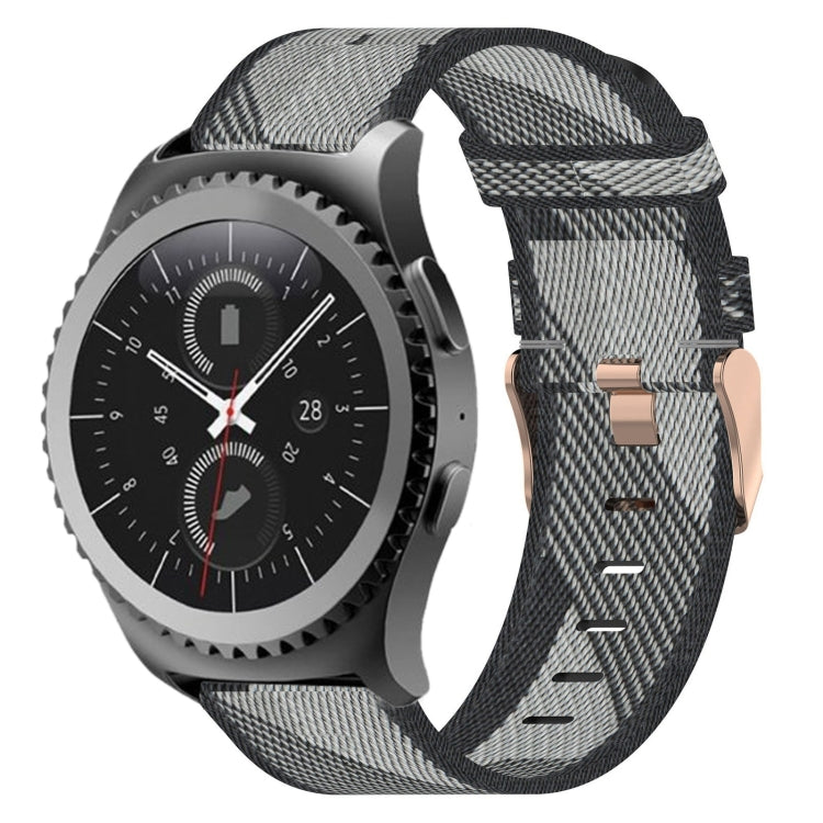 20 mm Nylon Gewebtes Uhrenarmband, für Samsung Galaxy Watch Active 2 44mm, für Samsung Galaxy Watch Active 40mm, für Samsung Galaxy Watch 42mm, für Samsung Gear Sport, für Samsung Gear S2 Classic