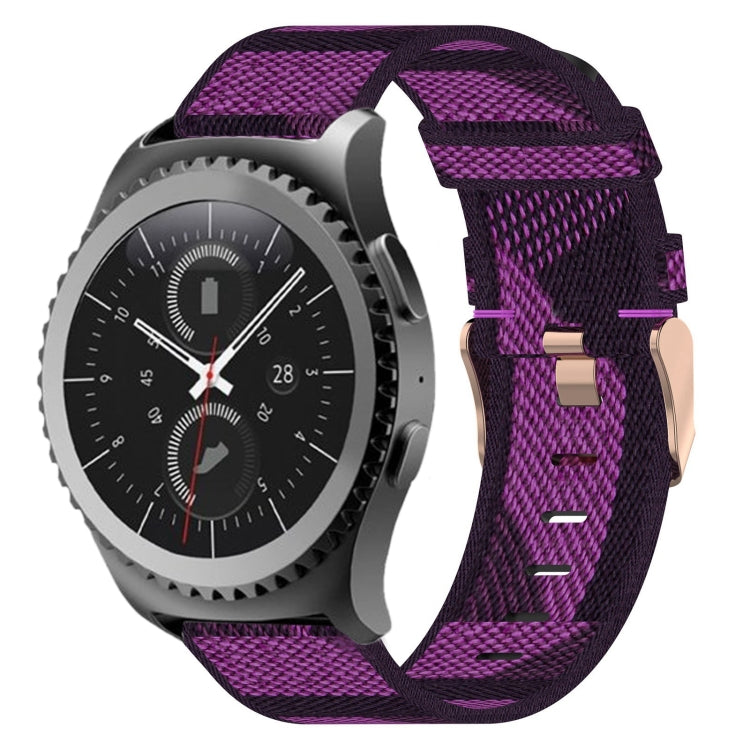 20 mm Nylon Gewebtes Uhrenarmband, für Samsung Galaxy Watch Active 2 44mm, für Samsung Galaxy Watch Active 40mm, für Samsung Galaxy Watch 42mm, für Samsung Gear Sport, für Samsung Gear S2 Classic