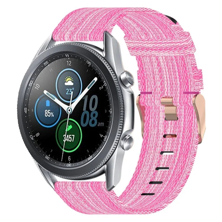 22 mm breites, gewebtes Nylon-Uhrenarmband, passend für Samsung Galaxy Watch3 (45 mm), Samsung Galaxy Watch (46 mm), Samsung Gear S3 Classic und Samsung Gear S3 Frontier.