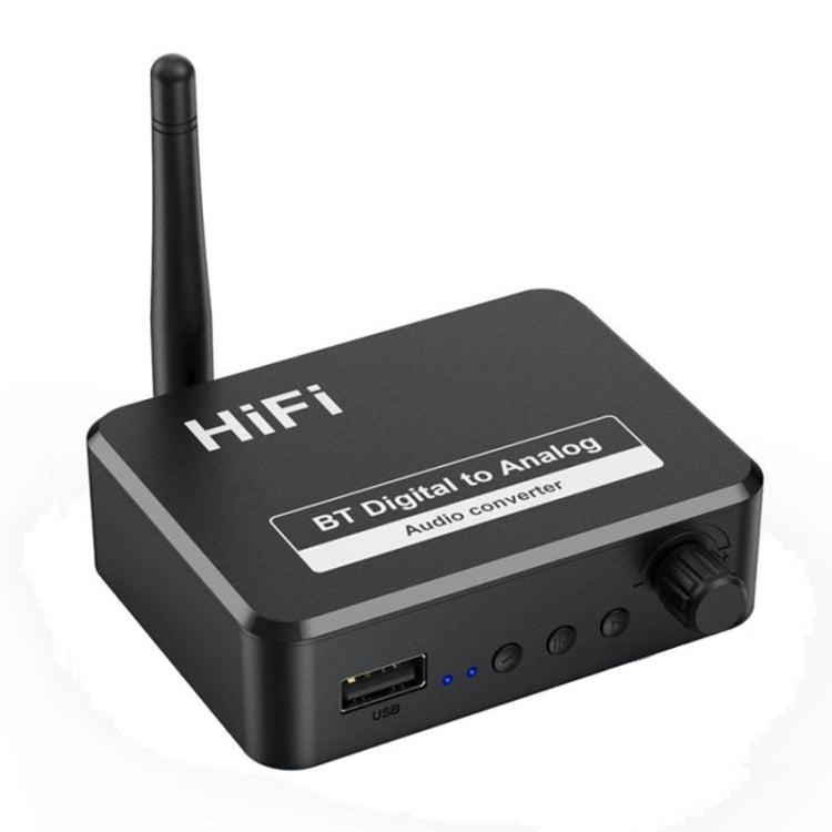 B35S Bluetooth 5.2 Musikempfänger Digital-Analog-Wandler Unterstützt U-Disk Faser Koaxial, B35S