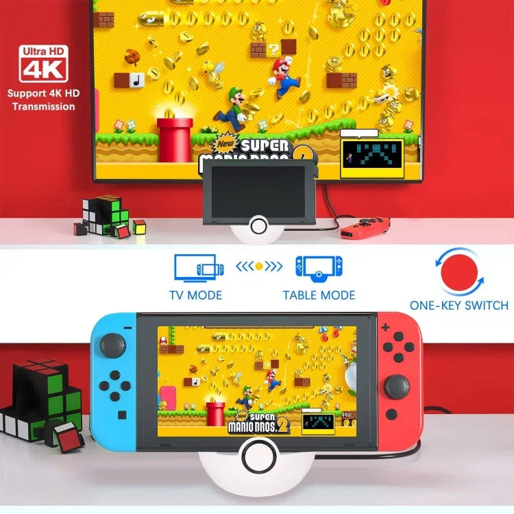 Multifunktionale HDMI-Ladestation als Zubehör für Nintendo Switch, Ladestation