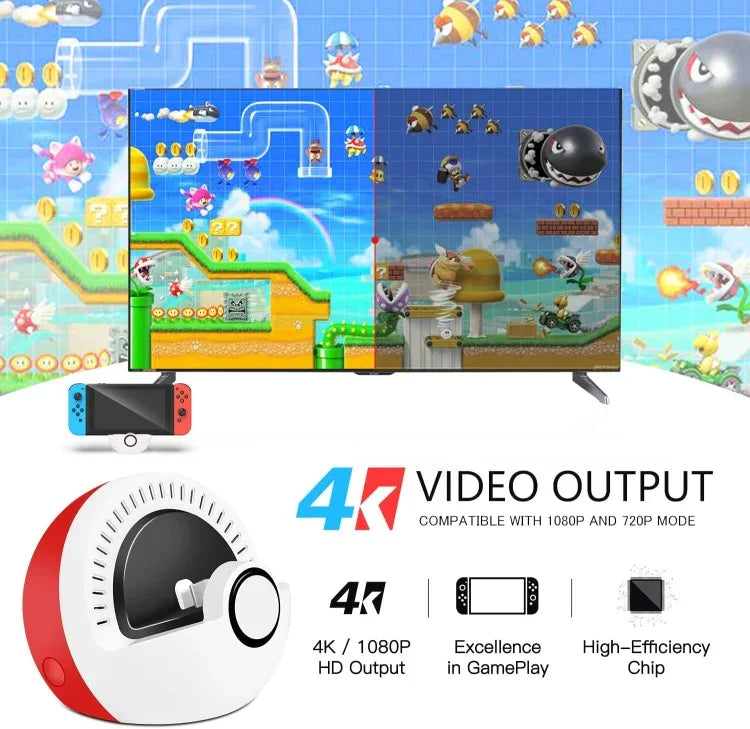 Multifunktionale HDMI-Ladestation als Zubehör für Nintendo Switch, Ladestation
